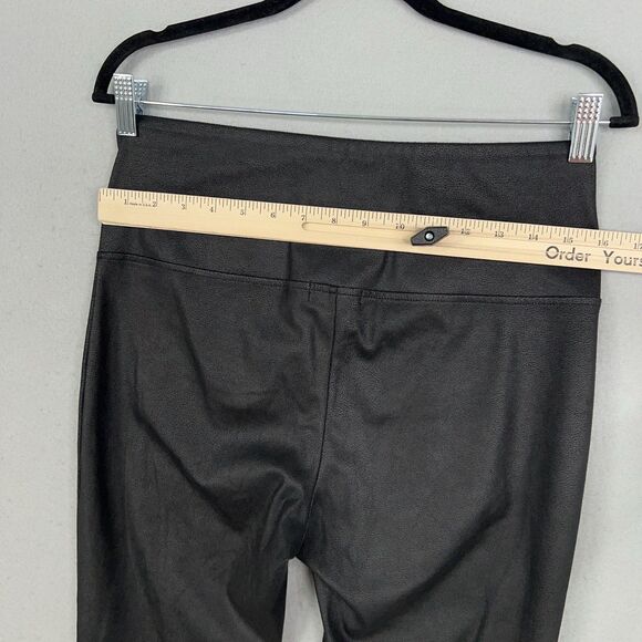 Trouve Leggings Women Medium Black Faux Leather High Rise Stretch Edgy Goth Rock - Picture 10 of 16